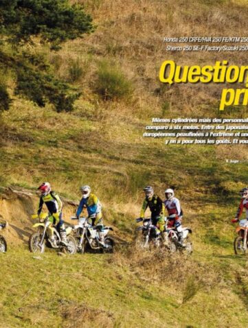 comparatif enduro 250